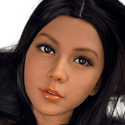H014 Glamorous Tan Sex Doll Head with Flawless Skin