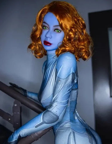 F036-Kalina 165cm/5ft4 High quality TPE Blue Alien Sex Doll
