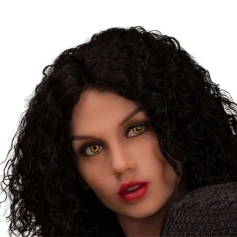 H031 Charming Sex Doll Head with Soft Curls